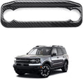 Autorder Custom Fit for Accessories 2021 2022 2023 2024 2025 Ford Bronco Sport Carbon Fiber Button Frame Panel Cover Center Console Interior Trim