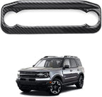 Autorder Custom Fit for Accessories 2021 2022 2023 2024 2025 Ford Bronco Sport Carbon Fiber Button Frame Panel Cover Center Console Interior Trim