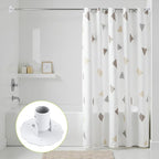 Flower-Shape Shower Curtain Rod Bracket, 2Pcs Telescopic Metal Shower Drape Rod Swivel Flange Curtain Pole Wall-Mount Bracket