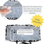 NGIL Extra Large Utility Tote Reusable Grocery Organizing Bag Oversized Collapsible for Storage, Picnic,Car, Beach (Cow Splatter Print-black)