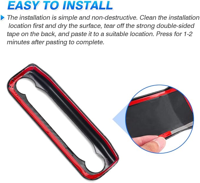 Autorder Custom Fit for Accessories 2021 2022 2023 2024 2025 Ford Bronco Sport Carbon Fiber Button Frame Panel Cover Center Console Interior Trim