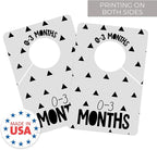 Canopy Street Gender Neutral Closet Baby Clothing Dividers/Modern Pattern Closet Organizers for Newborn to 4T Clothes / 4" x 