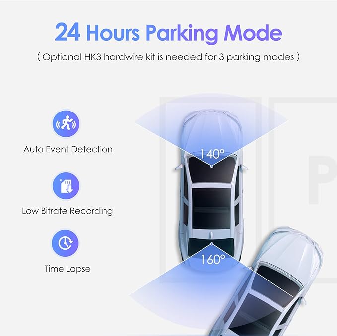 VIOFO Dual Dash Cam, 2K 1440P 60fps+1080P 30fps Front and Rear Dash Camera with Wi-Fi GPS, Parking Mode, Emergency Recording,