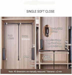 brand Wardrobe lift clothes rack,Pull Down Closet Rod for Hanging Clothes, Retractable Wardrobe Hanger for Cabinet, Aluminium