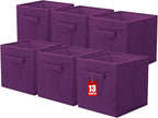 ShellKingdom Storage Bins, Foldable Fabric Storage Cubes And Cloth Storage Organizer Drawer For Closet And Toys Storage, 13 X