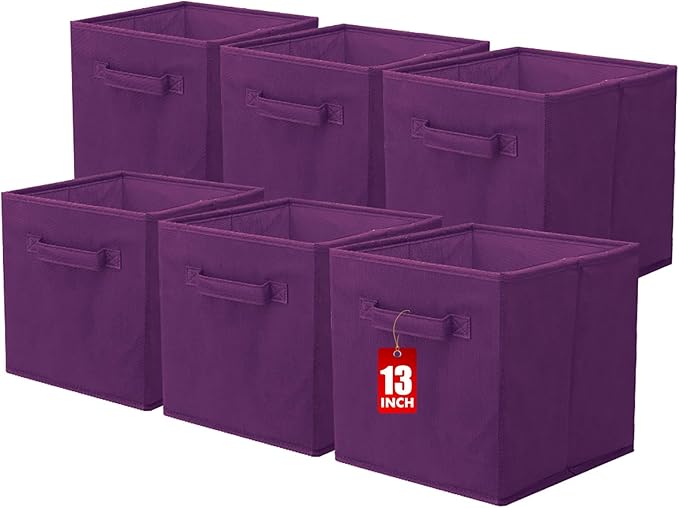 ShellKingdom Storage Bins, Foldable Fabric Storage Cubes And Cloth Storage Organizer Drawer For Closet And Toys Storage, 13 X