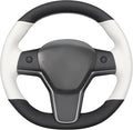 MEWANT Tesla Model 3/Model Y Hand Stitched Steering Wheel Cover for Tesla Model 3 2017-2023 / Model Y 2020-2023 for Tesla Model 3/Y Accessories