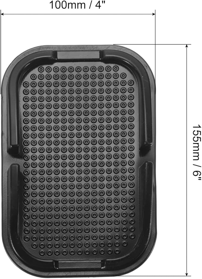 HARFINGTON 2pcs Car Dashboard Anti-Slip Mat 6" x 4" Universal Sticky Dash Pad Washable Reusable Car Non-Slip Mats for Phone K