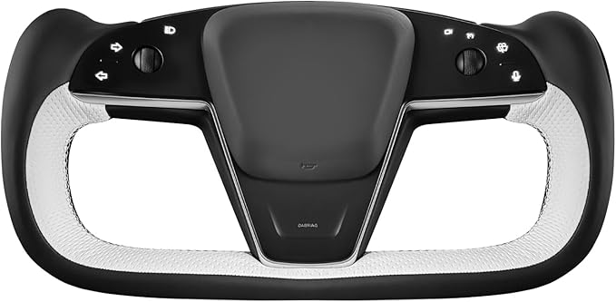 MEWANT Hand Stitched Tesla Model S Yoke Steering Wheel Cover Wrap for Tesla Model S 2021-2023 / Model X 2021-2023 Tesla Yoke Steering Wheel Accessories(3D Style)