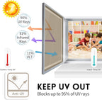 KESPEN One Way Window Film Window Tinting Film for Home Sun Blocking Static Cling One Way Anti UV Reflective Film for Home and Office, Brown-Silver, 29.5 Inch X 13.1 Feet
