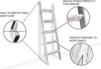 FUIN 5ft (58") Wood Blanket Ladder Living Room Decorative Wall Leaning Farmhouse Quilt Display Holder Wooden Towel Rack for B