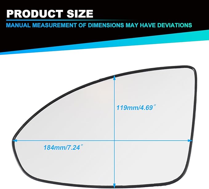 Door Rearview Mirror Lens Heated Rearview Mirror Glass Reflector Convex Glass For Chevy Cruze 2011-2016 95215098 ‎GM1324128 R