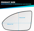 Door Rearview Mirror Lens Heated Rearview Mirror Glass Reflector Convex Glass For Chevy Cruze 2011-2016 95215098 ‎GM1324128 9