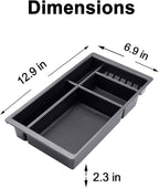 JKCOVER Compatible with (2014 2015 2016 2017 2018) Chevy Silverado/GMC Sierra， (2015-2020) Chevy Suburban/Tahoe/GMC Yukon Center Console Organizer Tray Accessories - Full Console w/Bucket Seats ONLY