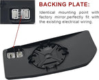 Passenger Side Mirror Replacement for Toyota Tundra 2022 2023, Right Lower Exterior Side Rearview Mirrors Glass, with Backing Plate, Power Heated