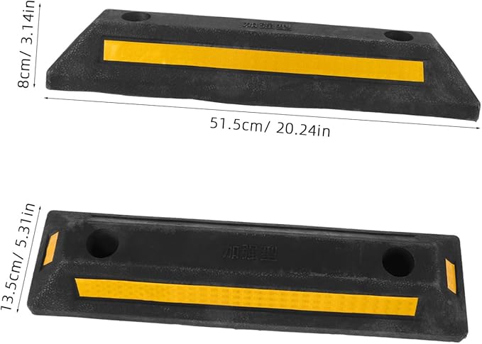 Rubber Garage Parking Stopper Tire Stops for Garage Floor Heavy Duty Wheel Block