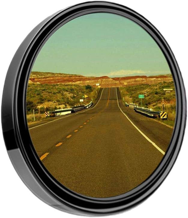 2PCS Small Blind Spot Mirror, 3-inch Round HD Glass Convex Rear View Mirror, Strong Adhesive for Car, Van, SUV and Trucks (3"(75mm), Black Frame)