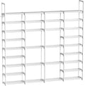 WOWLIVE 4 Row 9 Tiers Extra Large Shoe Rack Big Tall Metal Shoe Shelf, Heavy Duty Organizer for Closet Entryway, Boot Rack St