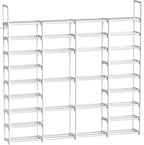WOWLIVE 4 Row 9 Tiers Extra Large Shoe Rack Big Tall Metal Shoe Shelf, Heavy Duty Organizer for Closet Entryway, Boot Rack St
