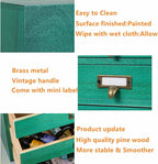 Desktop Drawer Organizer - Large Wooden Drawers Vintage Box with Drawers Paper Storage File Folder Organizer Library Card Cat