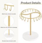 Dahey Keychain Display Stand for Vendor, Metal Bracelet Holder Organizer Hand Sanitizer Keychain Display with 22 Hooks Storag