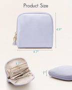 Vlando Small Jewelry Travel Case,Jewelry Pouch Bags with Zipper,Velvet Jewelry Organizer Storage Bag for Bracelet Rings Earri