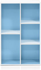 Furinno LUDER Book Shelf, 5-Cube Bookshelf, Reversible Bookcase, 9.4 x 19.5 x 31.5, Easy Assembly, for Living Room, Bedroom, 