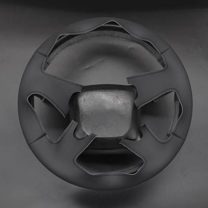 MEWANT DIY Black Smooth Artificial Leather Steering Wheel Cover for Chevy Silverado 1500 Astro Blazer C/K Kodiak S10