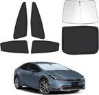 6pcs Car Window Shades for Toyota Prius 2023 2024 2025, Full Car Window Covers for Privacy, Sunshades for Prius Front Rear Windshield Side Windows to Block UV and Protect Privacy