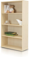 Furinno PASIR Book Shelf, 4-Tier Bookshelf, Bookcase with Open Shelf, 9.4 x 23.6 x 41.7, for Living Room, Bedroom, Home Offic