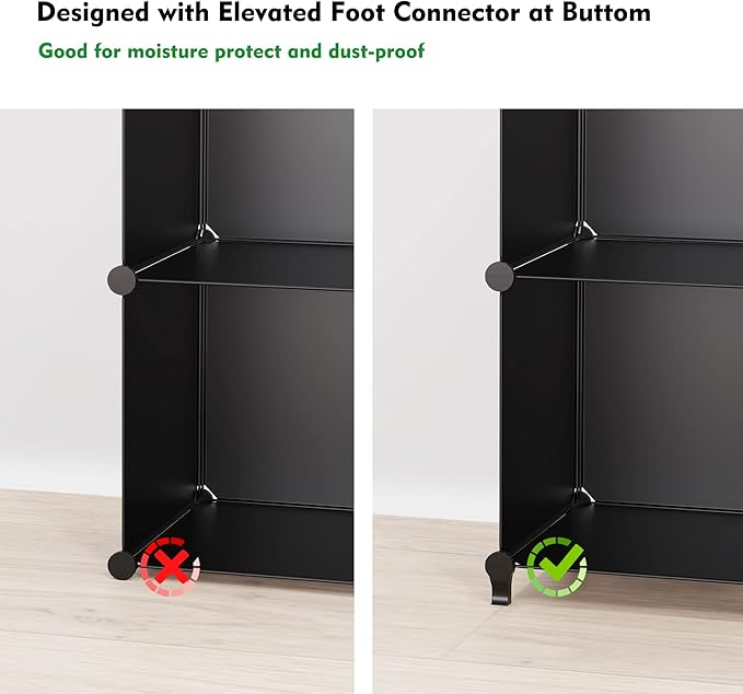 HOMIDEC Closet Organizers and Storage, 9 Cube Storage Organizer, Portable Closet Organizer Cubes Shelves for Clothes, Bedroom