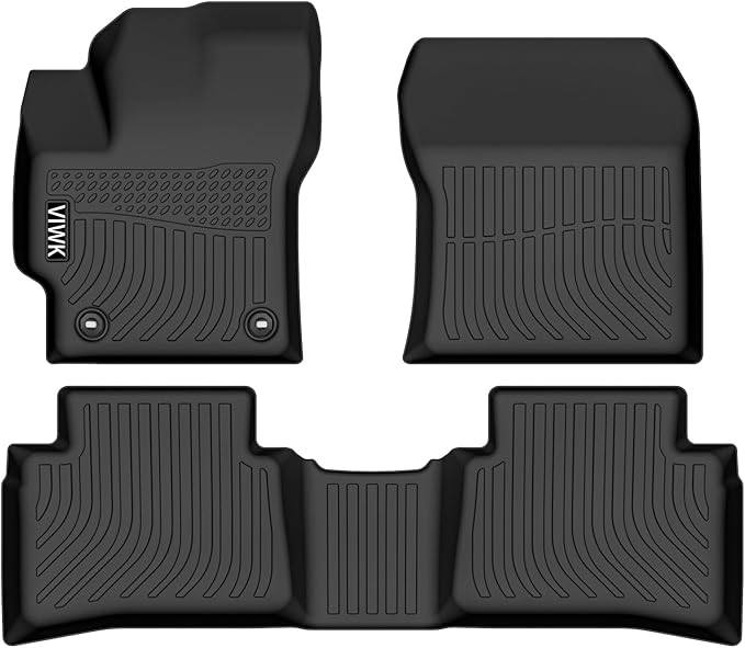 VIWIK Floor Mats for Toyota Corolla 2026-2020, Anti Slip 3D Floor Liners, TPE Waterproof Car Mats, Custom Fit All Weather Protection for 2020-2026 Corolla Sedan, Front & Rear