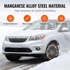 Diamond Mesh Automatic Tightening Snow Chains Anti-Slip Manganese Alloy Steel Traction Chains Fit for Snow & Icy Roads Car