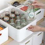 4 pack large plastic White storage bins Baskets, Toy Box Chest with Lids and Handle，Organizer Containers for Baby，Kids,snacks