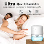 Dehumidifier for Home Small Quiet Dehumidifiers for 44OZ Water Tank Auto Defrost and Shutoff 10 Colors Light 4 Timer Options