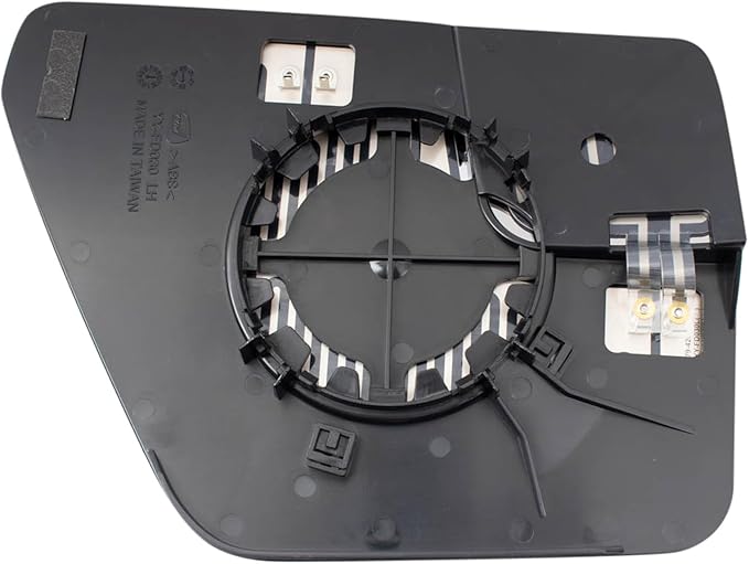 TRQ Left Driver Side Mirror Glass Heated Convex Snap On Compatible with 2021 2022 2023 Ford F-150 FO1324204