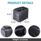 Leather Car Trash Can, Luxury Car Organizer, Leakproof Garbage Can for Car and Trucks, Black