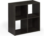 Furinno Pelli Cubic Storage Cabinet, 2x2, Espresso