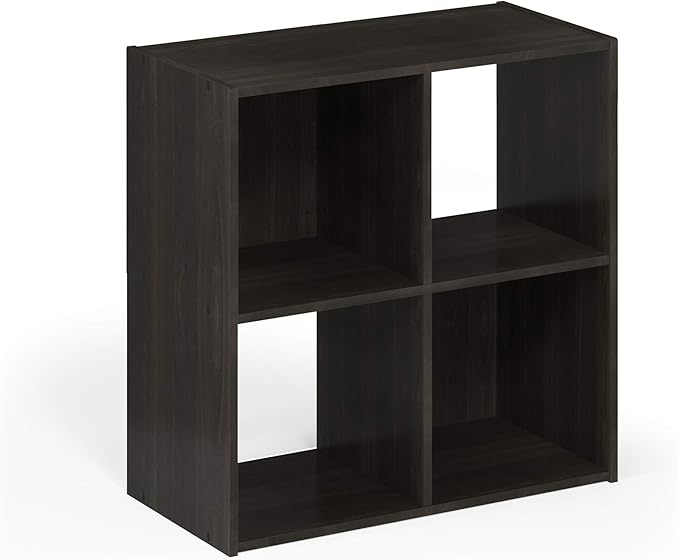 Furinno Pelli Cubic Storage Cabinet, 2x2, Espresso