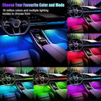Car LED Strip Lights,72 LED Interior Strip Lights RGB with Smart APP Remote Control,Multicolor Footwell Under Dash Inside Light Kits Music Sync Mode, for Vehicle Internal, SUV, Trucks, 12V