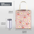 Car Trash Can, Cute Car Trash Bag, Hanging Car Organizer and Storage Bag, Trash Bin for Car Accessories, Vehicle, Travelling, Camping Cute Pink Daisy Cherry