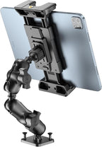 OHLPRO Tablet Mount for Truck - Heavy Duty Drill Base Tablet Holder for Car Dashboard, iPad Holder for All 5"-13" iPad Pro Samsung Galaxy Kindle fire Tablets and Car Wall etc. - 8-inch Aluminum Arm