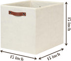 Temary Cube Storage Bins 4Pack Foldable Storage Baskets for Clothes Shelf Basket with Handles, Fabric Storage Boxes Organizer