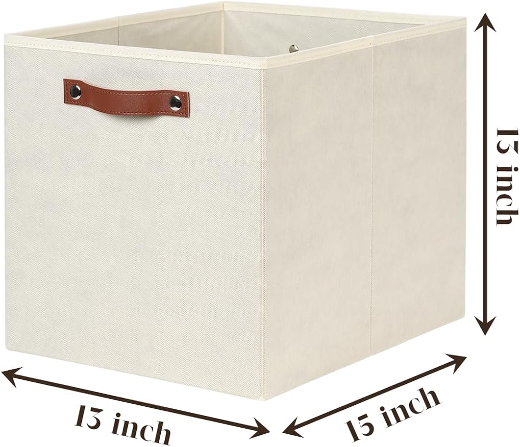 Temary Cube Storage Bins 4Pack Foldable Storage Baskets for Clothes Shelf Basket with Handles, Fabric Storage Boxes Organizer