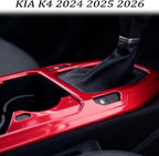 Center Console Frame Cover,for Kia K4 2024 2025 2026, Gear Shift Panel,Cup Holder Trim - Wine Red Protective Accessories