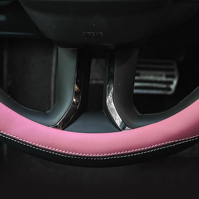 Valleycomfy Microfiber Leather Steering Wheel Cover Large-Size for F150 F250 F350 Ram 4Runner Tacoma Tundra Range Rover Model