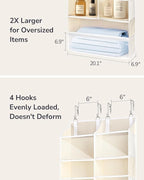 ULG Over the Door Organizer, 5-Tier Extra Large Hanging Storage with 10 Mesh Pockets, 100 lbs Capacity, Heavy Duty Door Organ