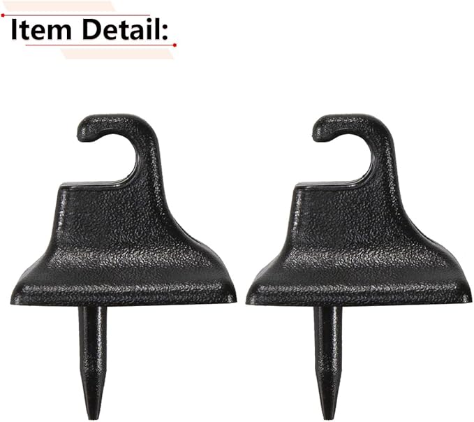 RLB-HILON 2PCS Sun Visor Retainer Clip Compatible with Ford Mustang 1985 to 2004 Year, Black Color