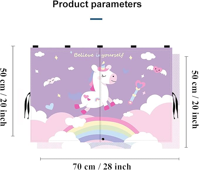Car Sun Shade for Baby - EOHMAK Car Side Window Sun Shade Cover Upgrade Double Opening Car Interior Curtain Sun Blocker Blind (Unicorn, 1 Pack)