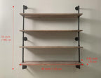Floating Bookshelf Shelves Industrial Pipe Shelving Floating Pipe Shelf with Wood Planks 48 inch Industrial Wall Shelves Rust